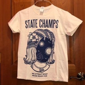 State Champs Blue and Off-White Tee
